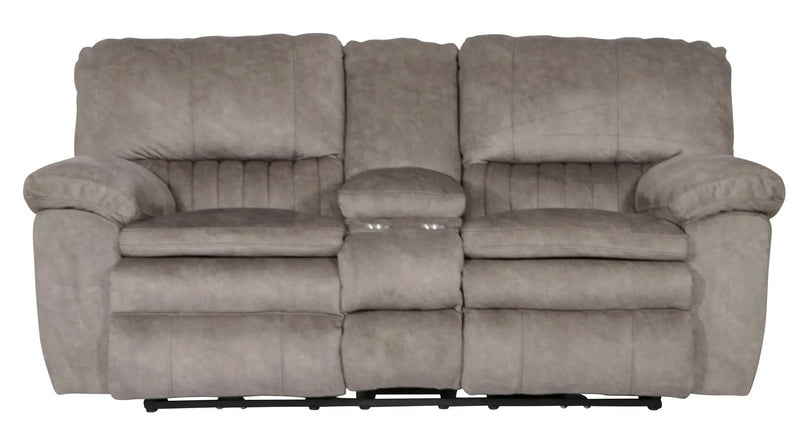 Reyes - Lay Flat Reclining Console Loveseat With Storage & Cupholders by Unique Piece Furniture