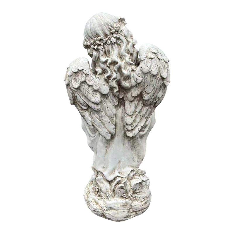 21.06" Tall Weathered Angel Cherub Garden Statue by HouseOfZazla