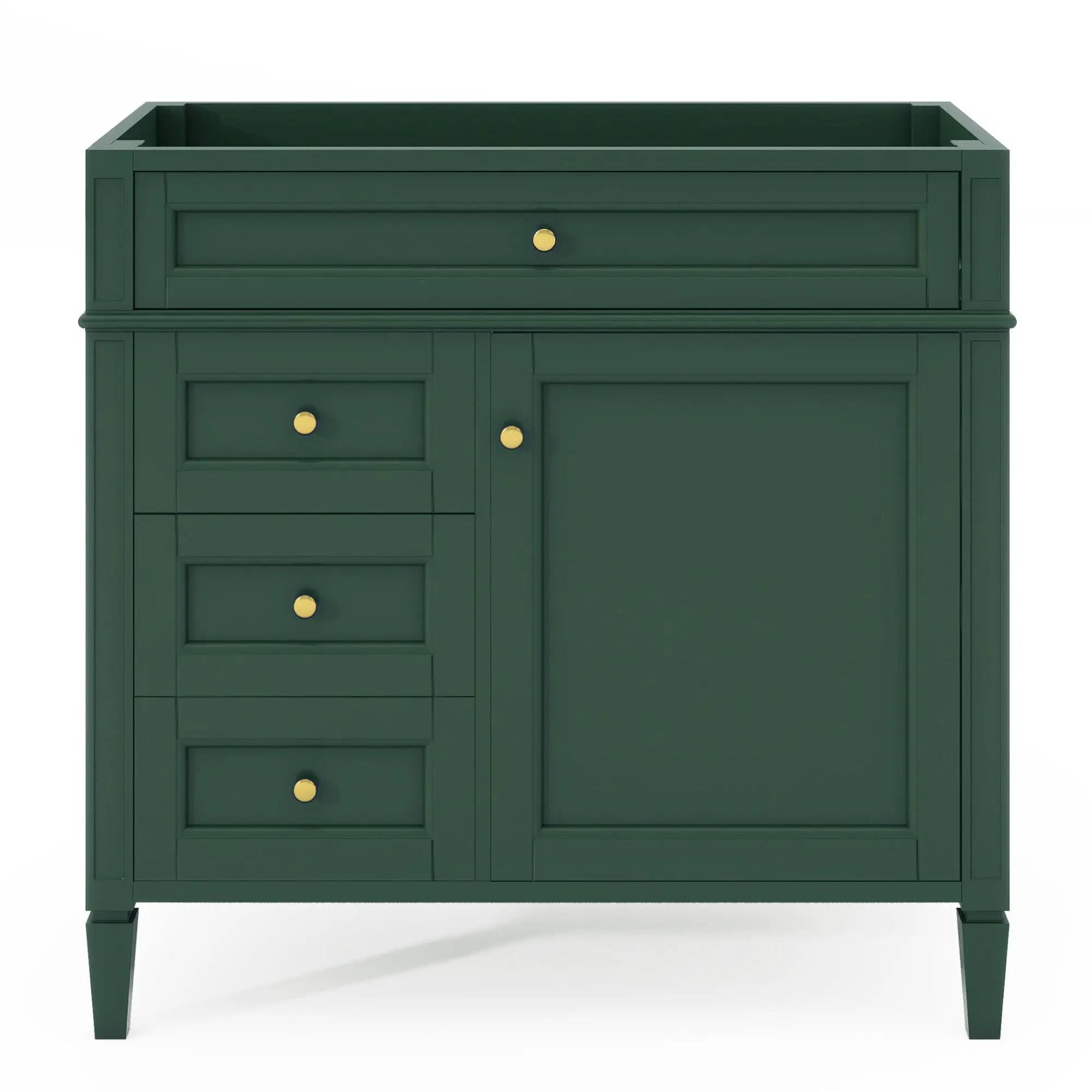 Bathroom Vanity With 2 Drawers and Tip-Out Storage Cabinet by HouseOfZazla