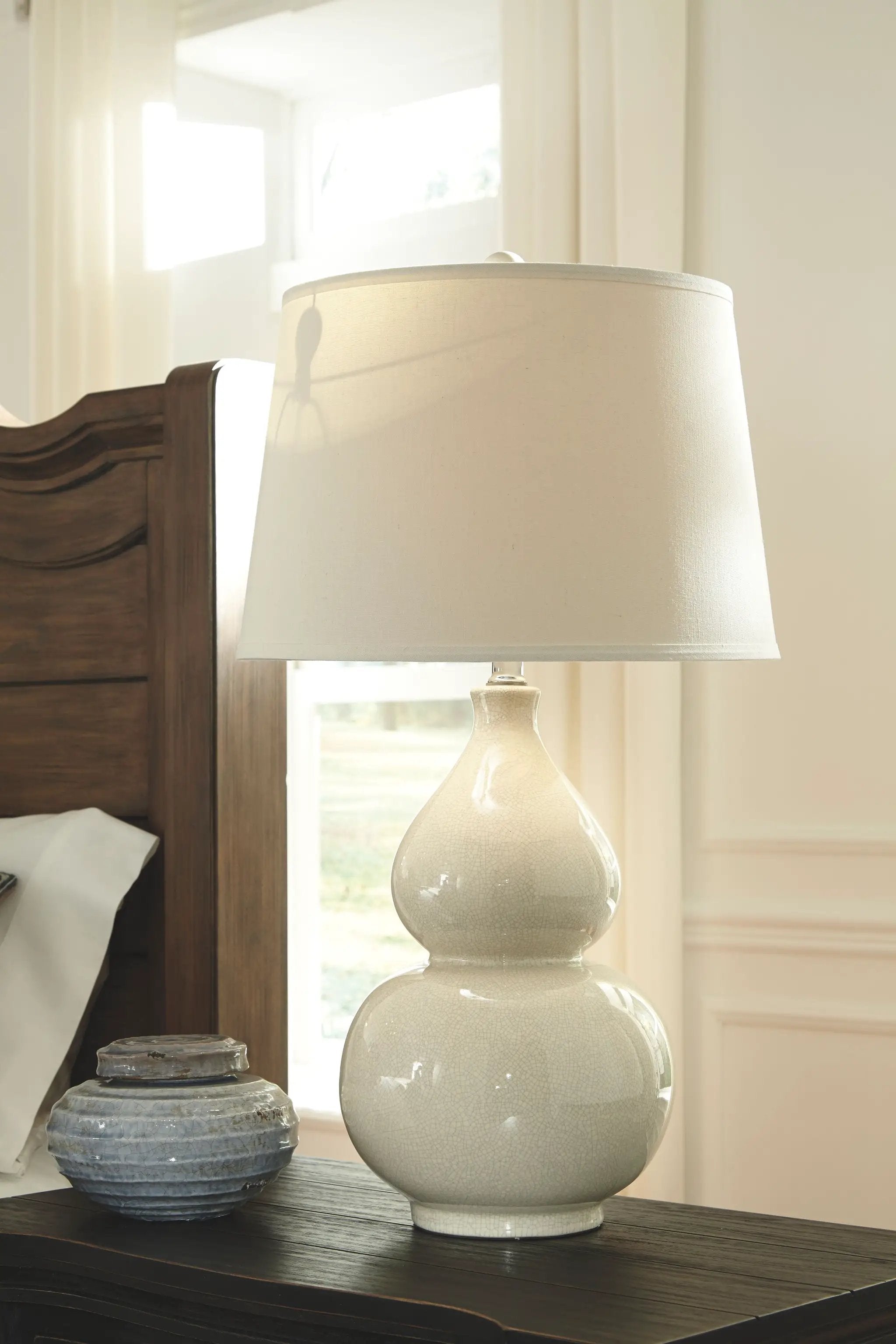 Saffi - Ceramic Table Lamp - Cream by Unique Piece Furniture