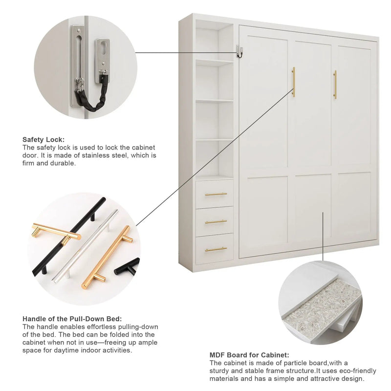 Folding Vertical Murphy Wall Bed by HouseOfZazla