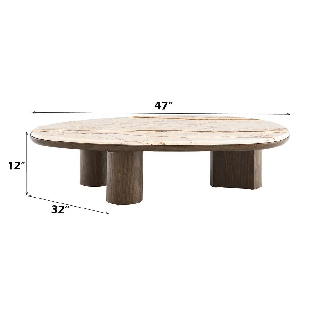 Haidar - Table With Marble Top by Unique Piece Furniture