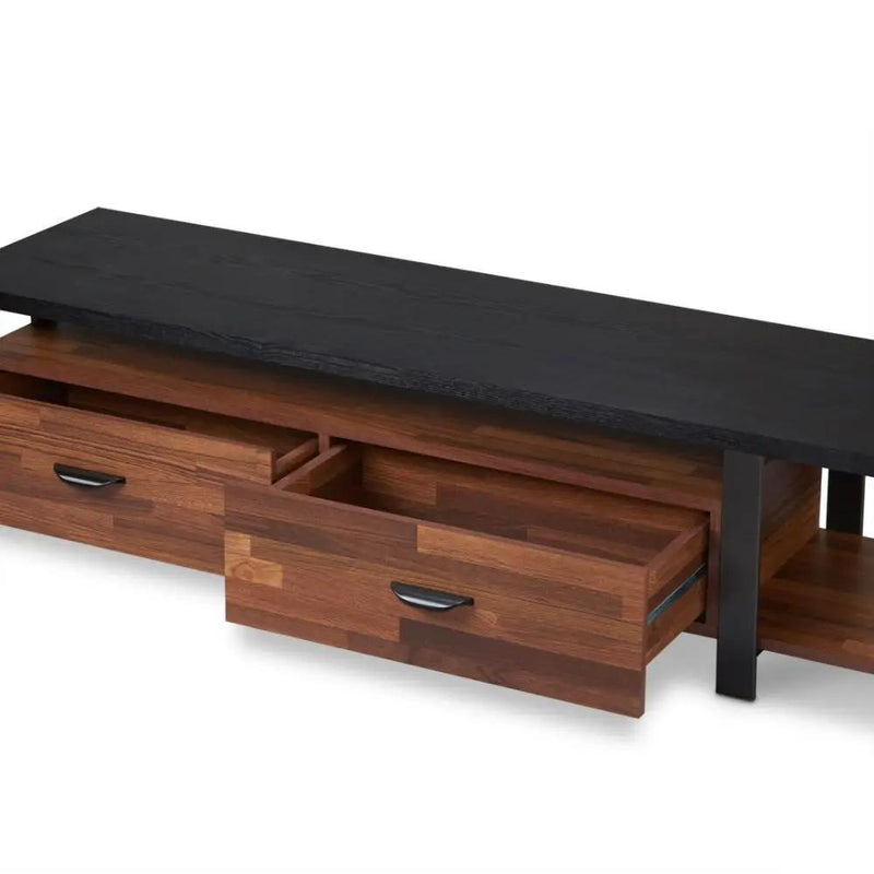 Elling - TV Stand - Walnut & Black by Unique Piece Furniture