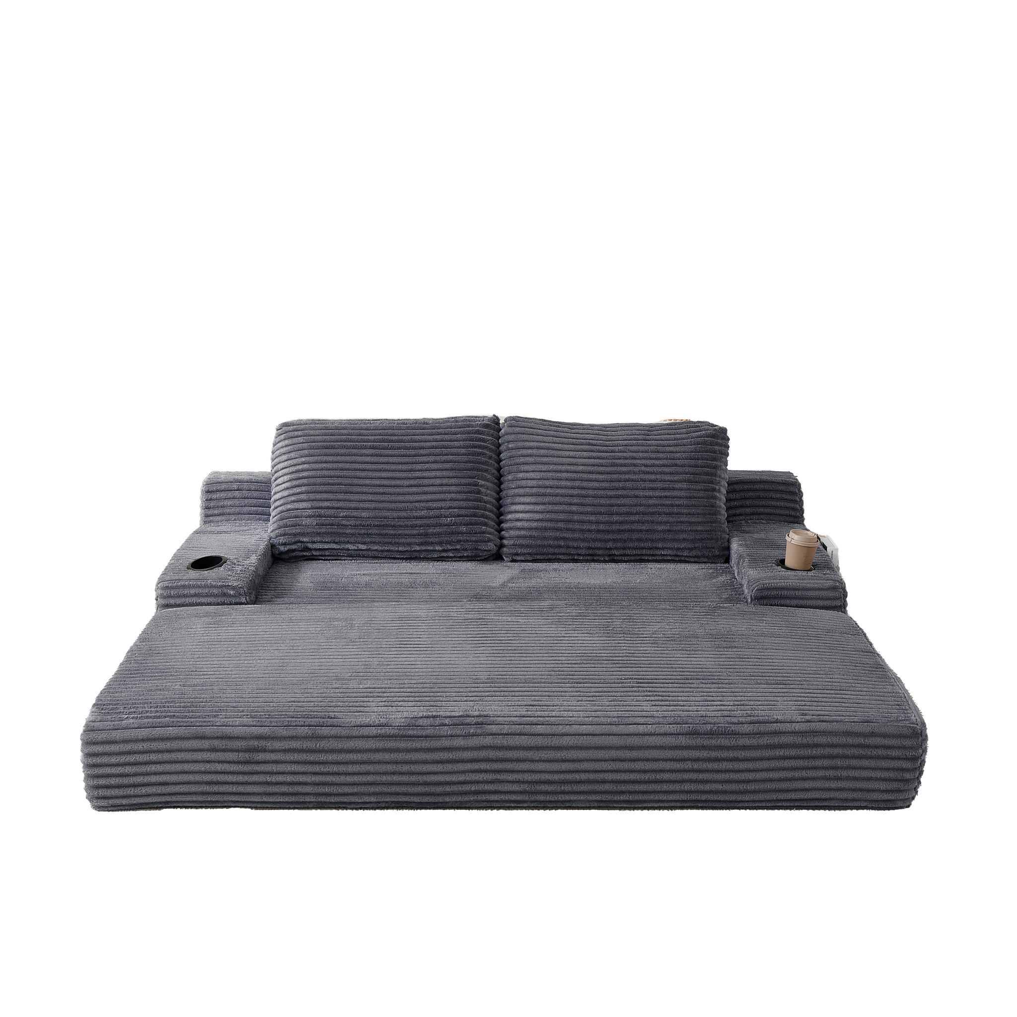 70.8-Inch Corduroy Two-In-One Sofa Bed by HouseOfZazla