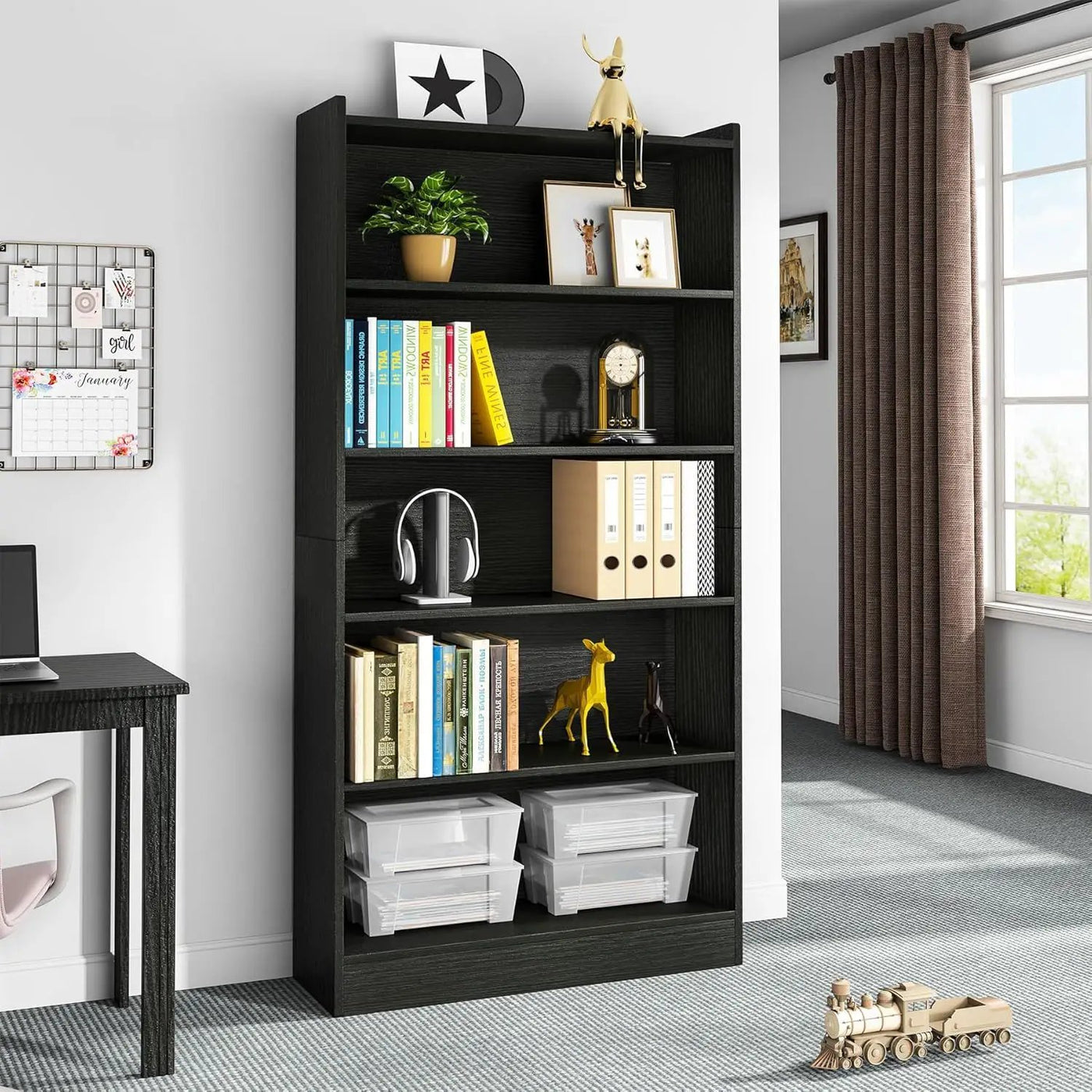 Library Bookshelf With Storage For Living Room by HouseOfZazla