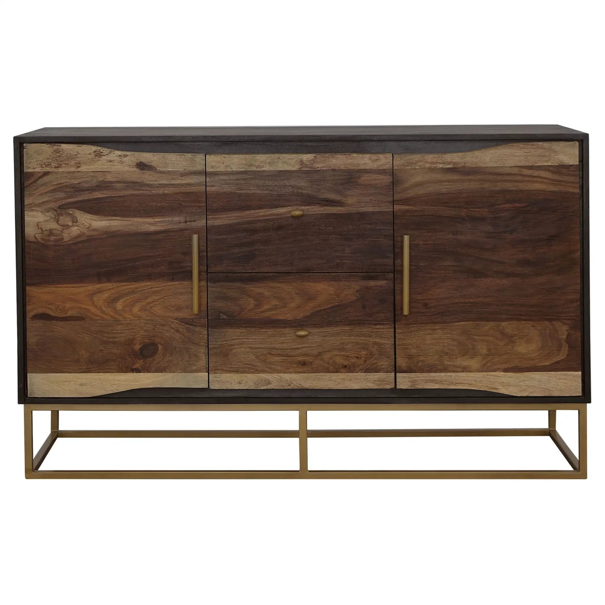 Zara 2-door 57-inch Wood Accent Storage Cabinet Black Walnut by Unique Piece Furniture