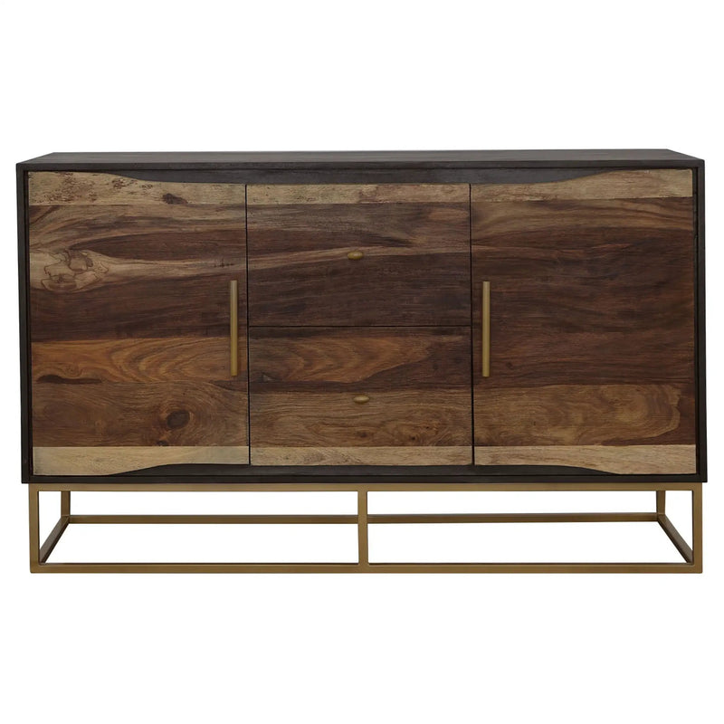 Zara 2-door 57-inch Wood Accent Storage Cabinet Black Walnut by Unique Piece Furniture