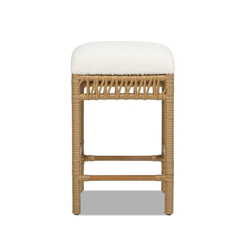 Lucia - Backless Upholstered Counter Stool With Frame - Ivory White by Unique Piece Furniture