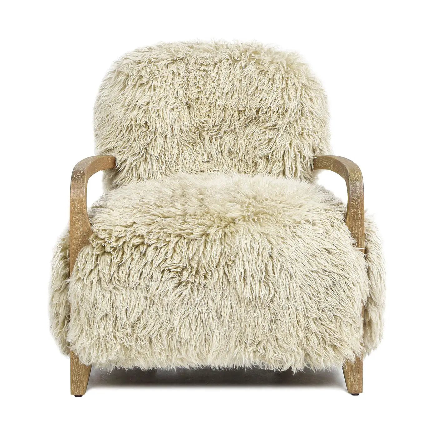 Enchante - New Zealand Sheepskin Accent Arm Chair - Taupe / Natural by Unique Piece Furniture