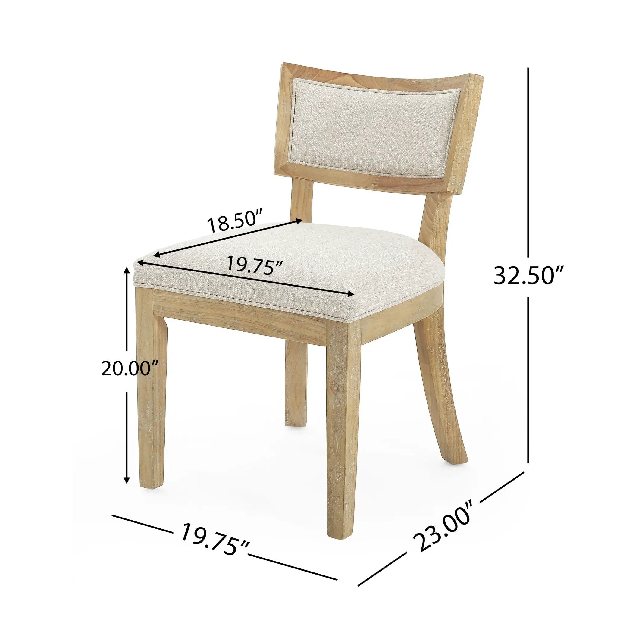 Farmhouse Style Fabric Upholstered Side Dining Chair Set by HouseOfZazla