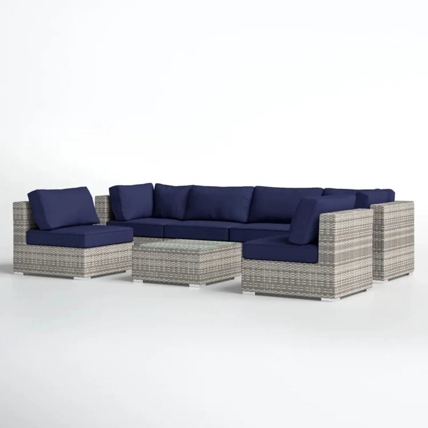 Seating Set With Cushions Handcrafted Wicker Design by Unique Piece Furniture