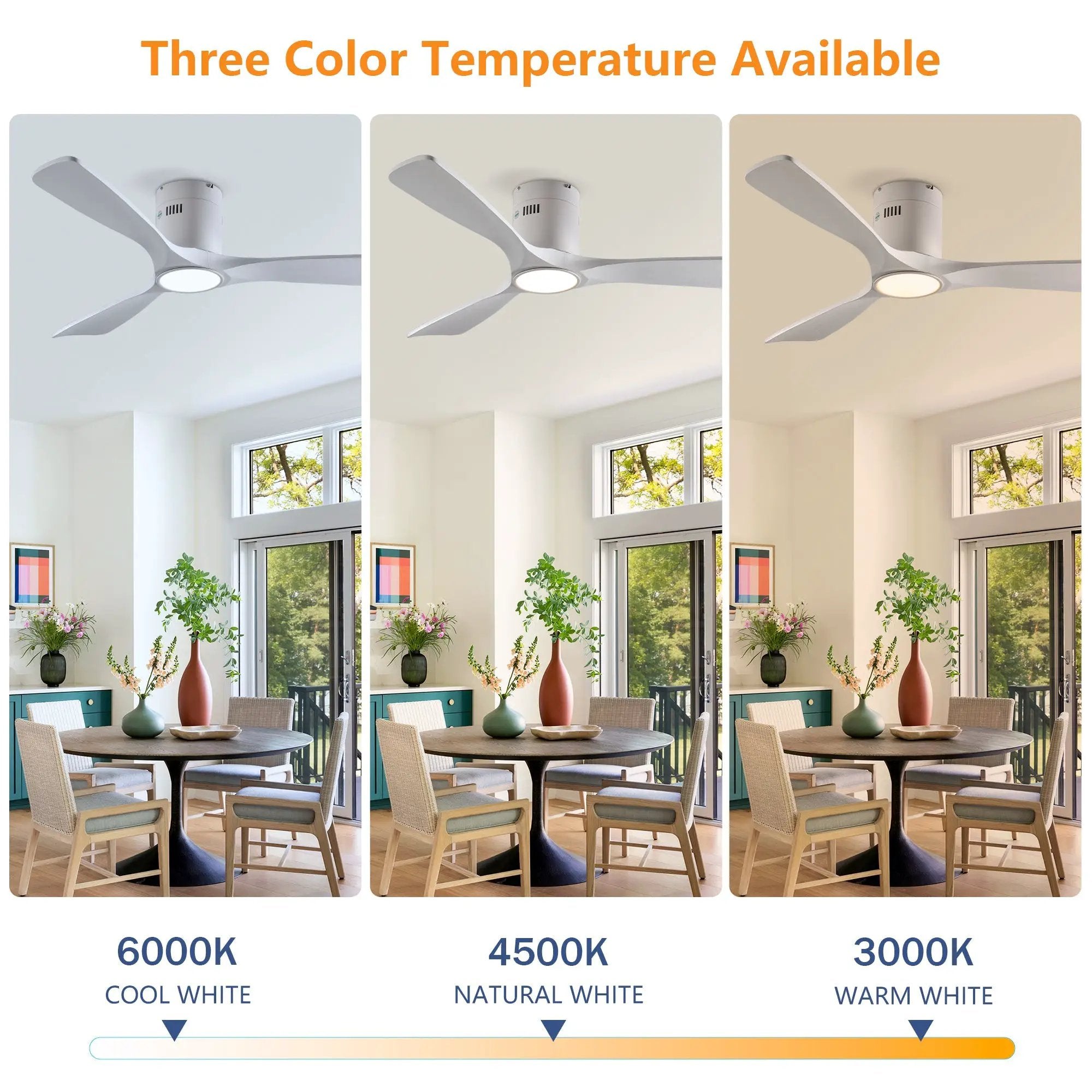 52 Inch Mounting Type Solid Wood Ceiling Fan With Light Kit by HouseOfZazla