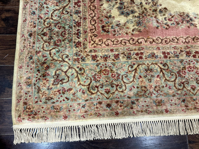 Karastan Rug 8.8 x 12, Pastel Ivory Kirman Rug #784, Wool Karastan Carpet, Original 700 Series, Vintage Karastan Area Rug, Discontinued by Jewel Rugs