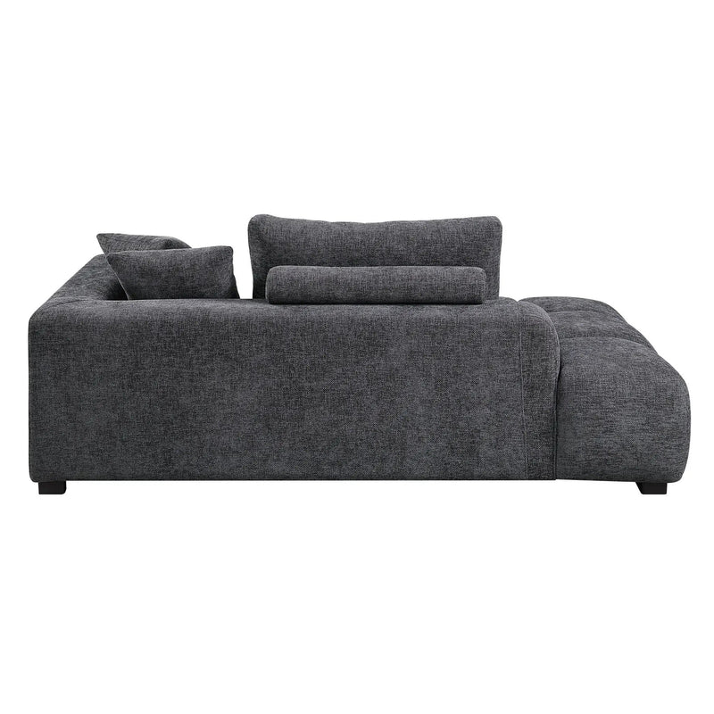 Chosen - Sectional Sofa With Toss Pillows With 2 Chaises With Ottoman - Gray by HouseOfZazla