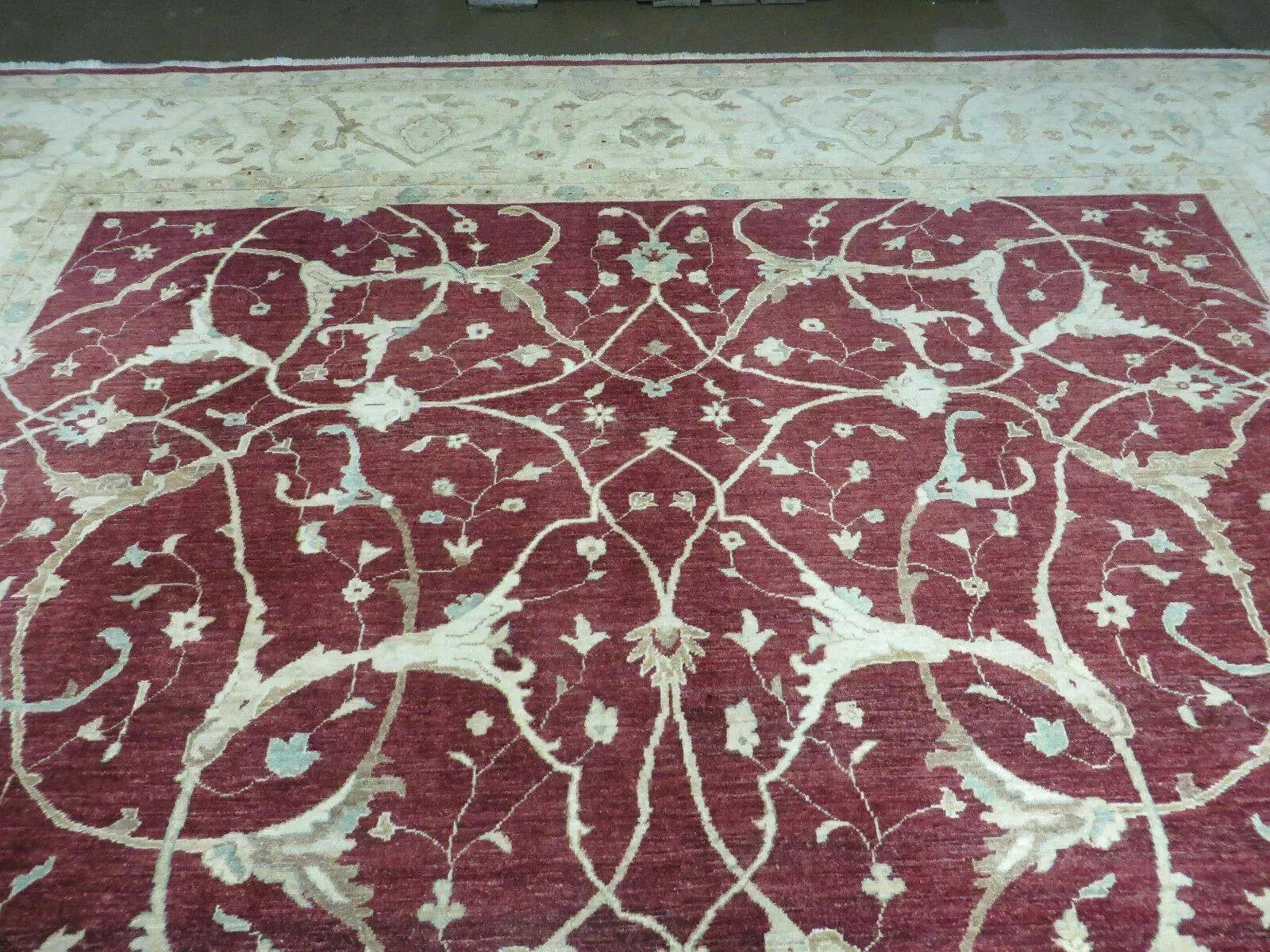 10' X 14' Vintage Handmade PESHAVAR CHOBI Pakistani Agra Wool Carpet Nice by Jewel Rugs
