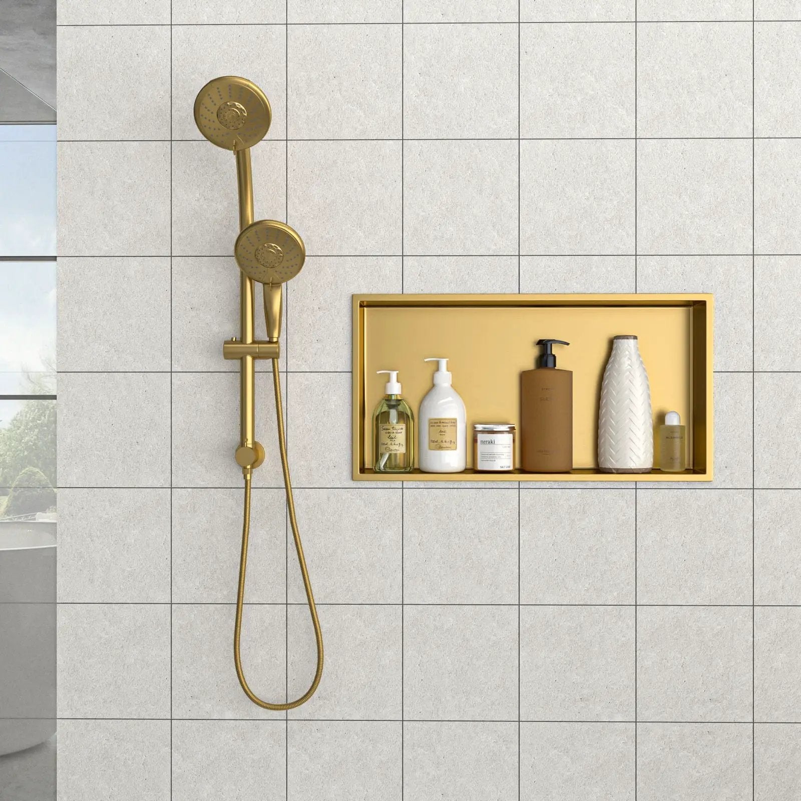 Stainless Steel Shower Niche With Seamless Design For Bathroom Storage by HouseOfZazla