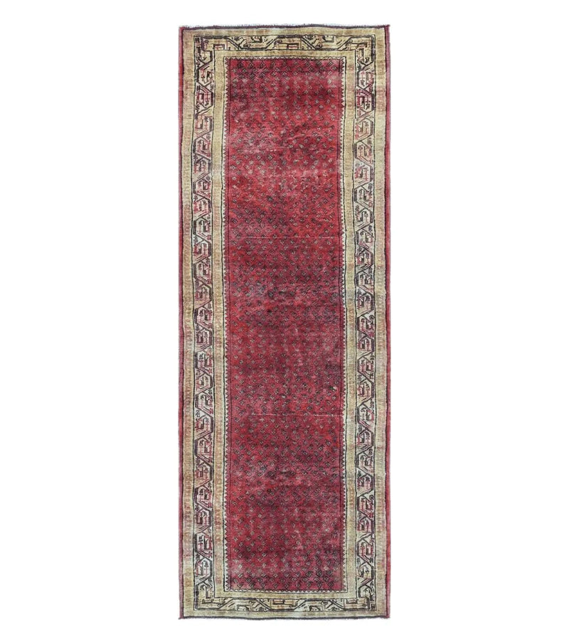 3'7"X 10' Antique Handmade India Oriental Paisley Wool Runner Rug Vegy # 31 by Jewel Rugs