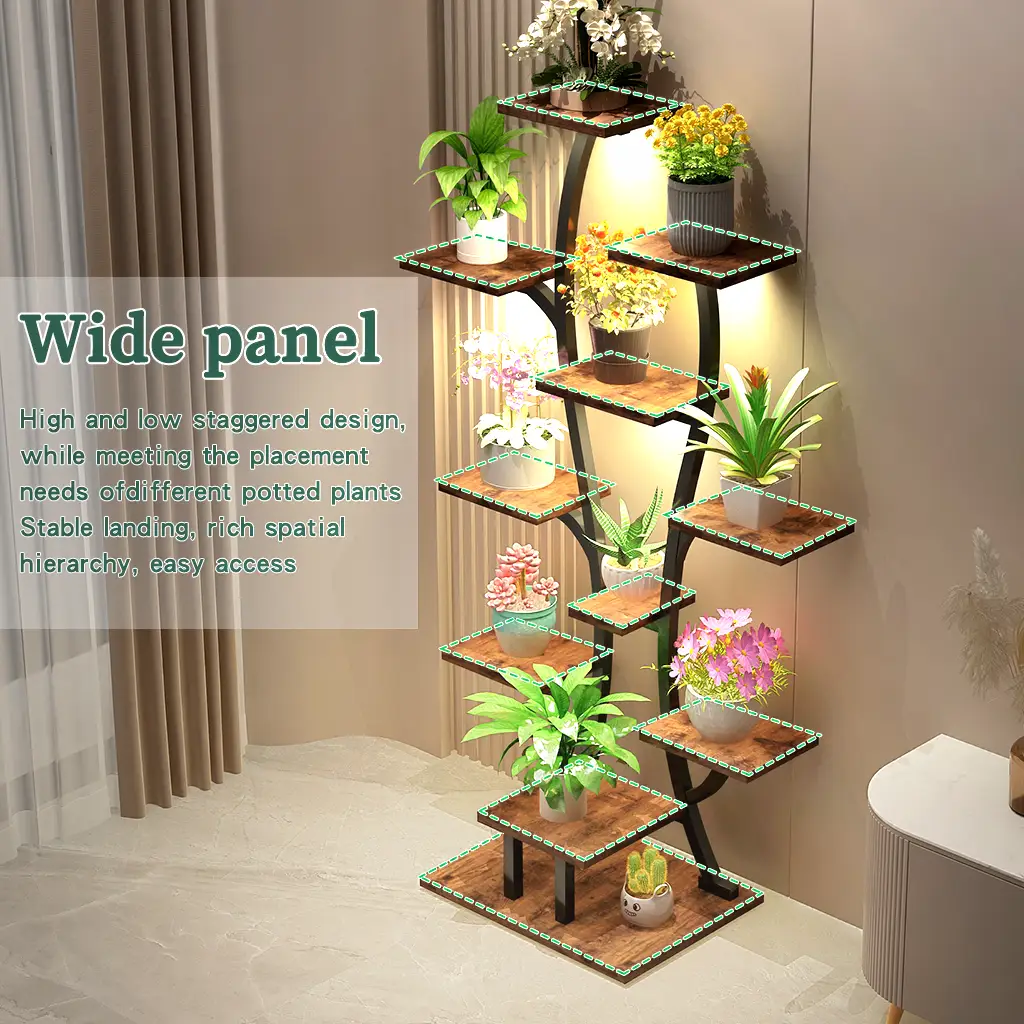 Vase Shape Plant Stand Indoor with Grow Lights by HouseOfZazla