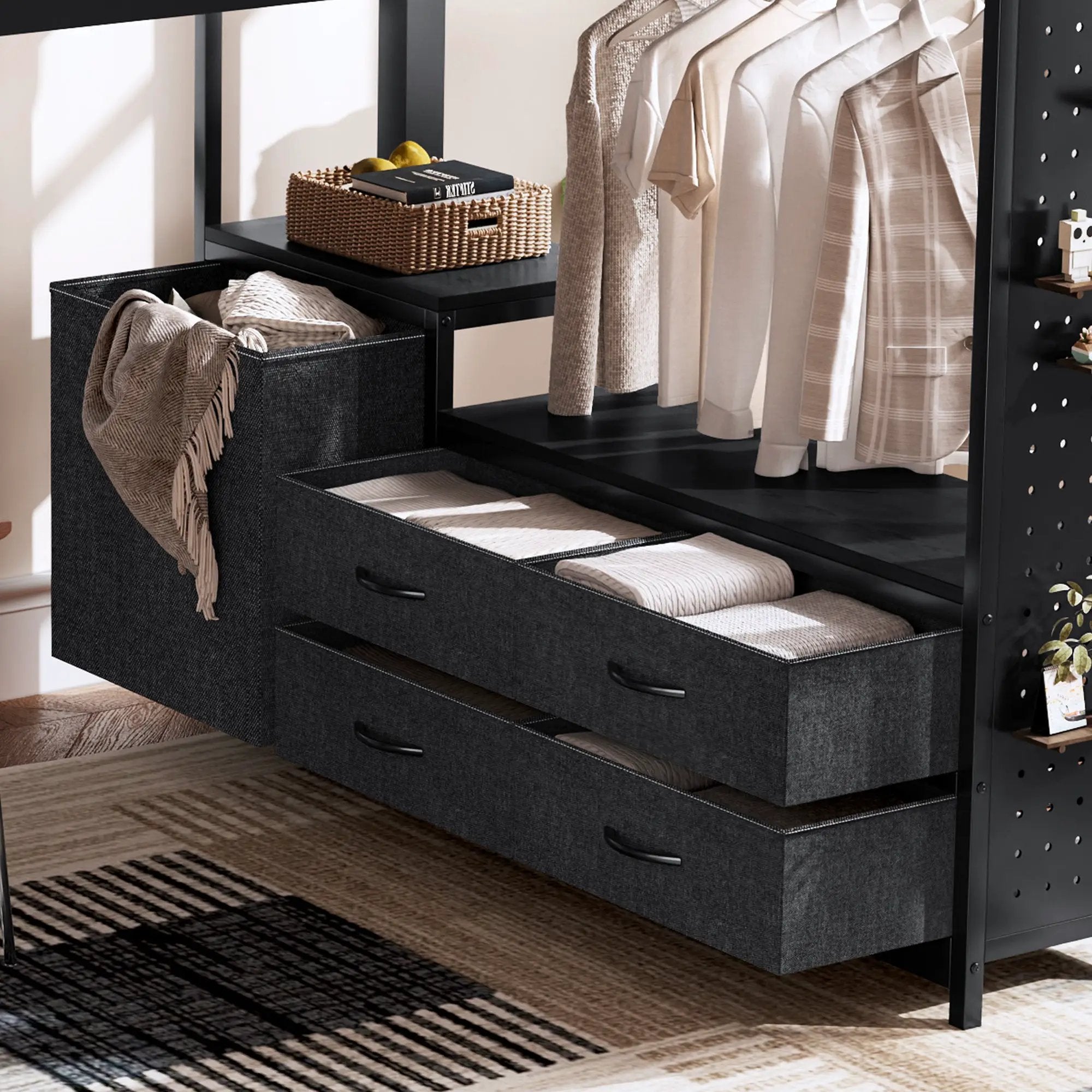 Queen Size Loft Bed with Desk & Shelves by HouseOfZazla