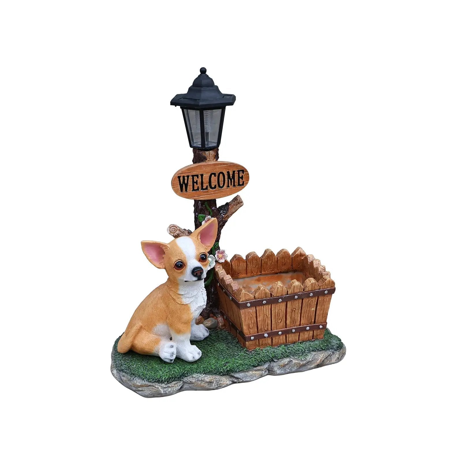 Sitting Chihuahua Dog Planter Statue by HouseOfZazla