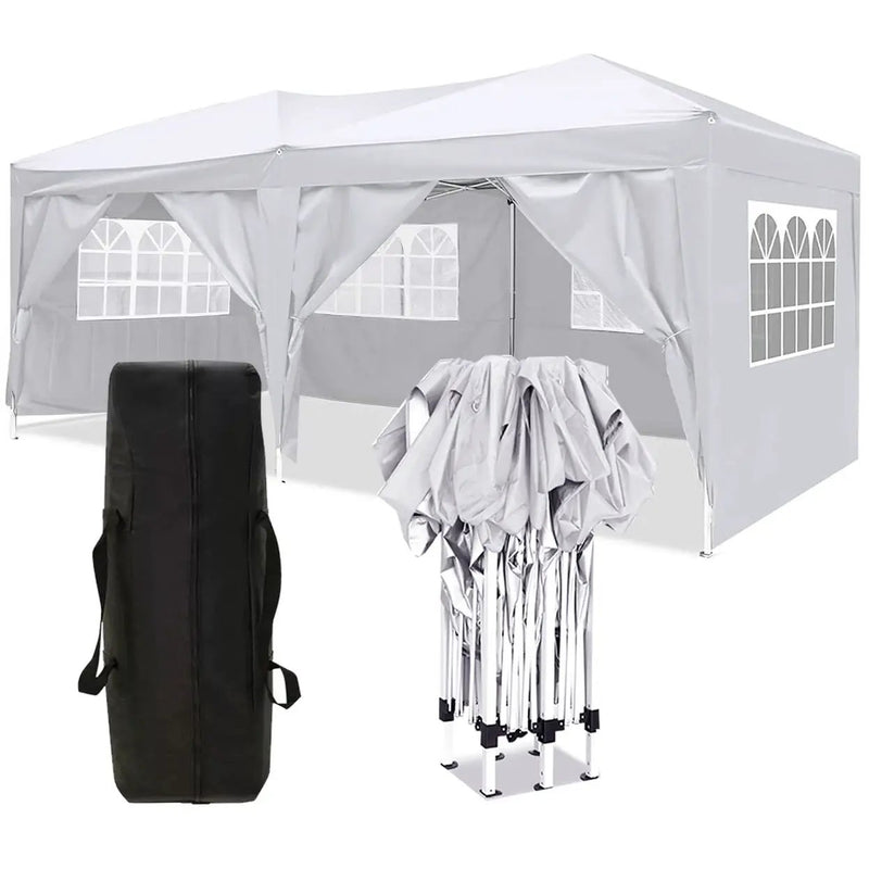 10'x20' EZ Pop Up Canopy Outdoor Portable Party Folding Tent with 6 Removable Sidewalls by HouseOfZazla