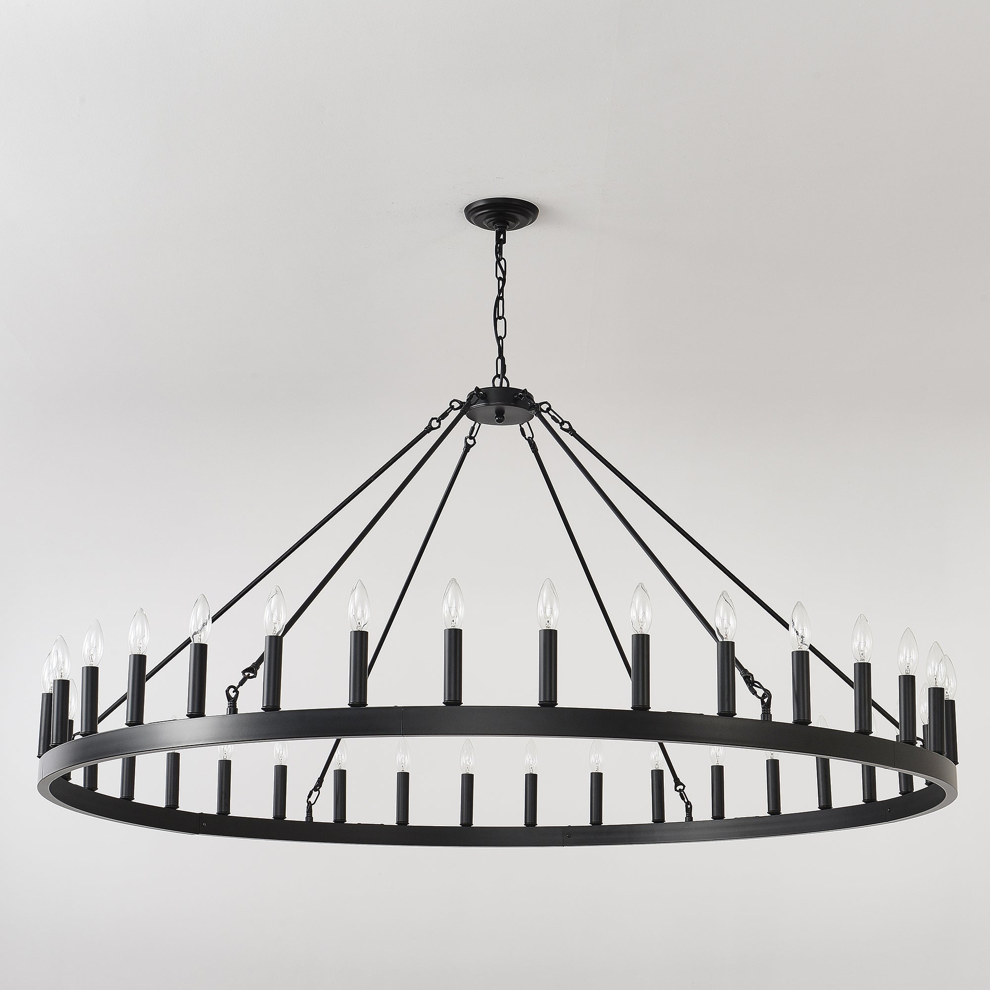 59.1 Inch 36-Light Wagon Wheel Chandelier by HouseOfZazla