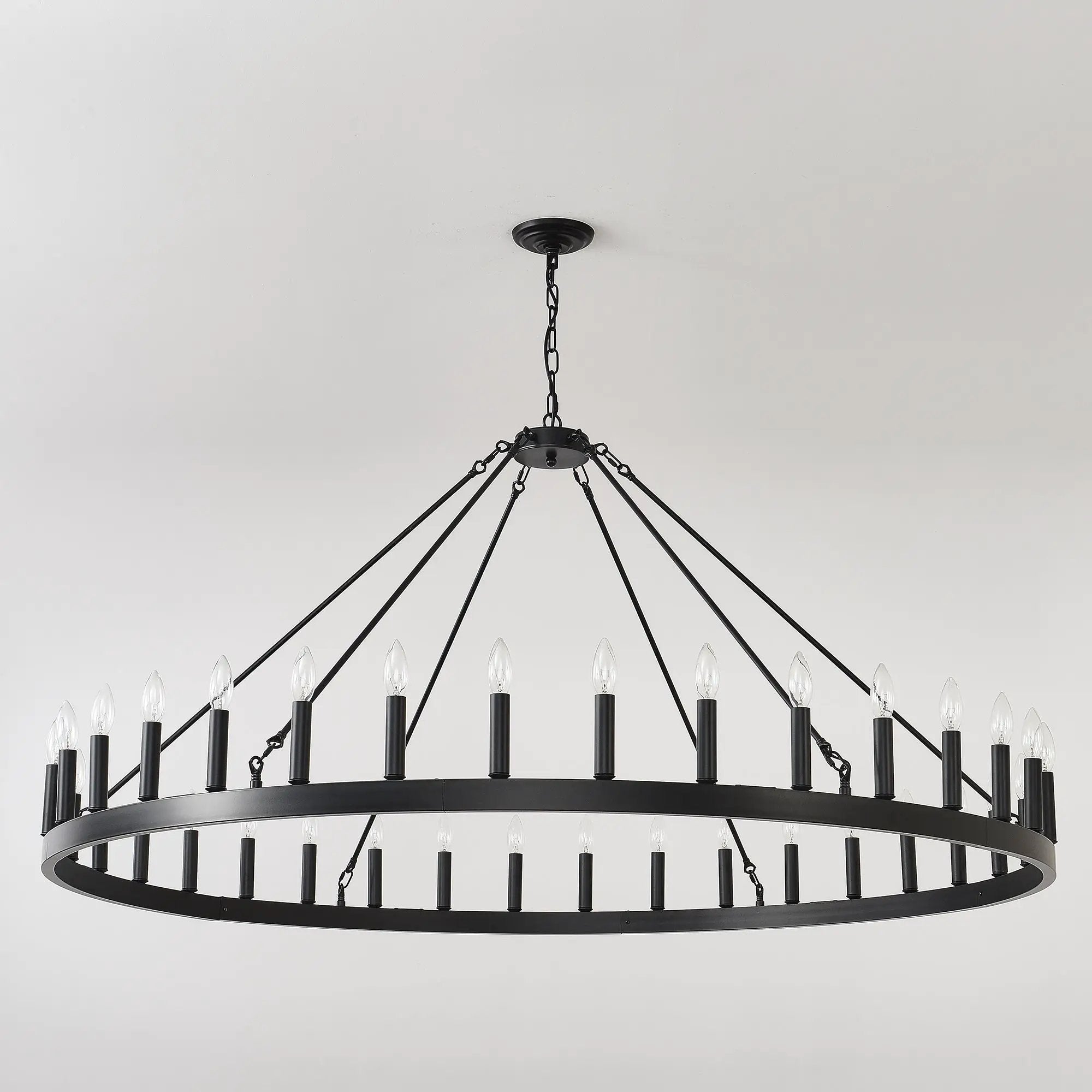 59.1 Inch 36-Light Wagon Wheel Chandelier by HouseOfZazla