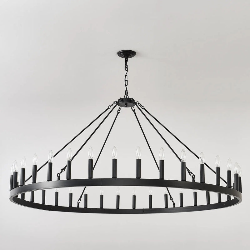 59.1 Inch 36-Light Wagon Wheel Chandelier by HouseOfZazla