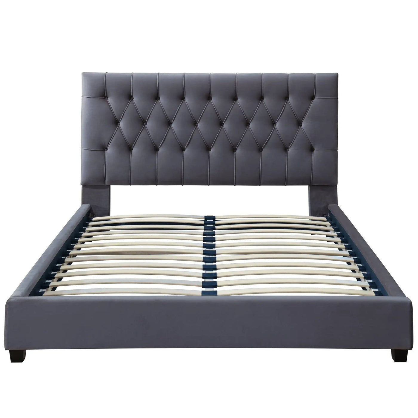 Donald - Mid-Century Modern Upholstered Platform Bed by HouseOfZazla