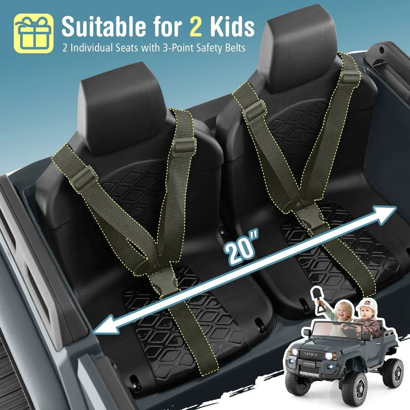 24V 2 Seater Ride on Car 4WD/2WD Switchable for Kids with Remote for Ages 3+ by DirectDeals