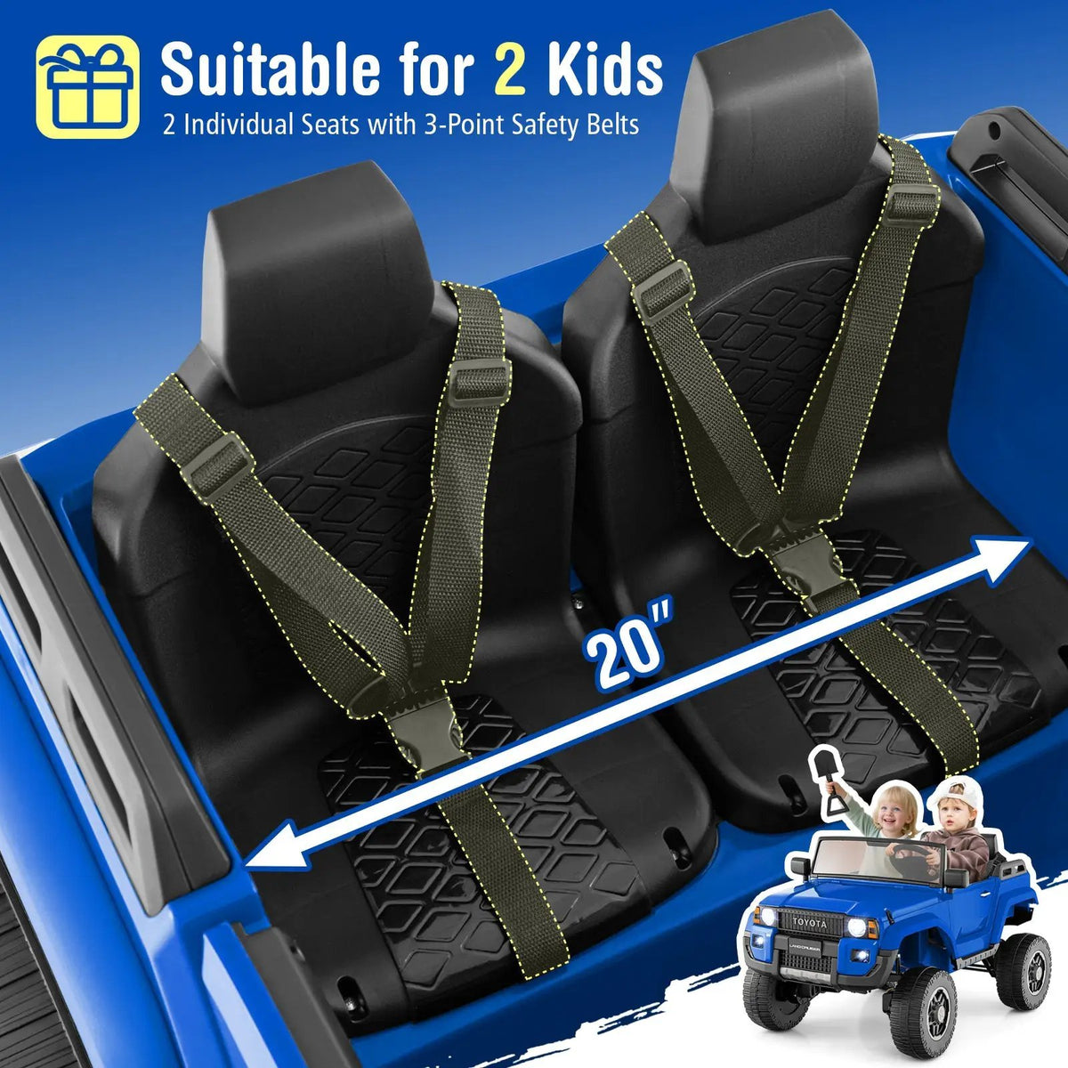 24V 2 Seater Ride on Car 4WD/2WD Switchable for Kids with Remote for Ages 3+, photo 38 of 40