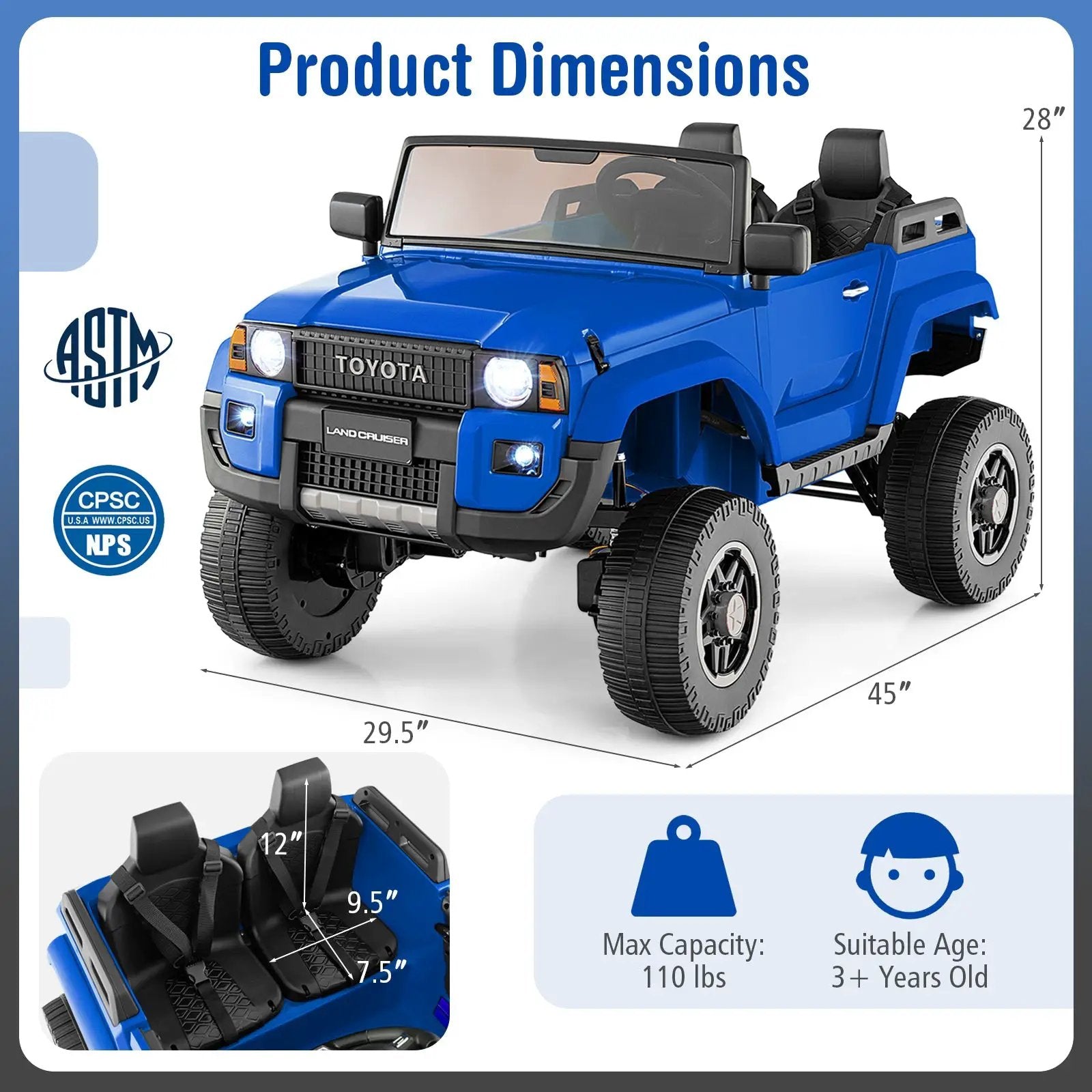 24V 2 Seater Ride on Car 4WD/2WD Switchable for Kids with Remote for Ages 3+ by DirectDeals