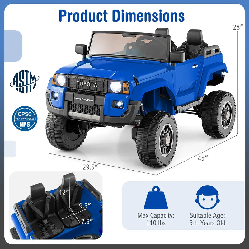 24V 2 Seater Ride on Car 4WD/2WD Switchable for Kids with Remote for Ages 3+ by DirectDeals