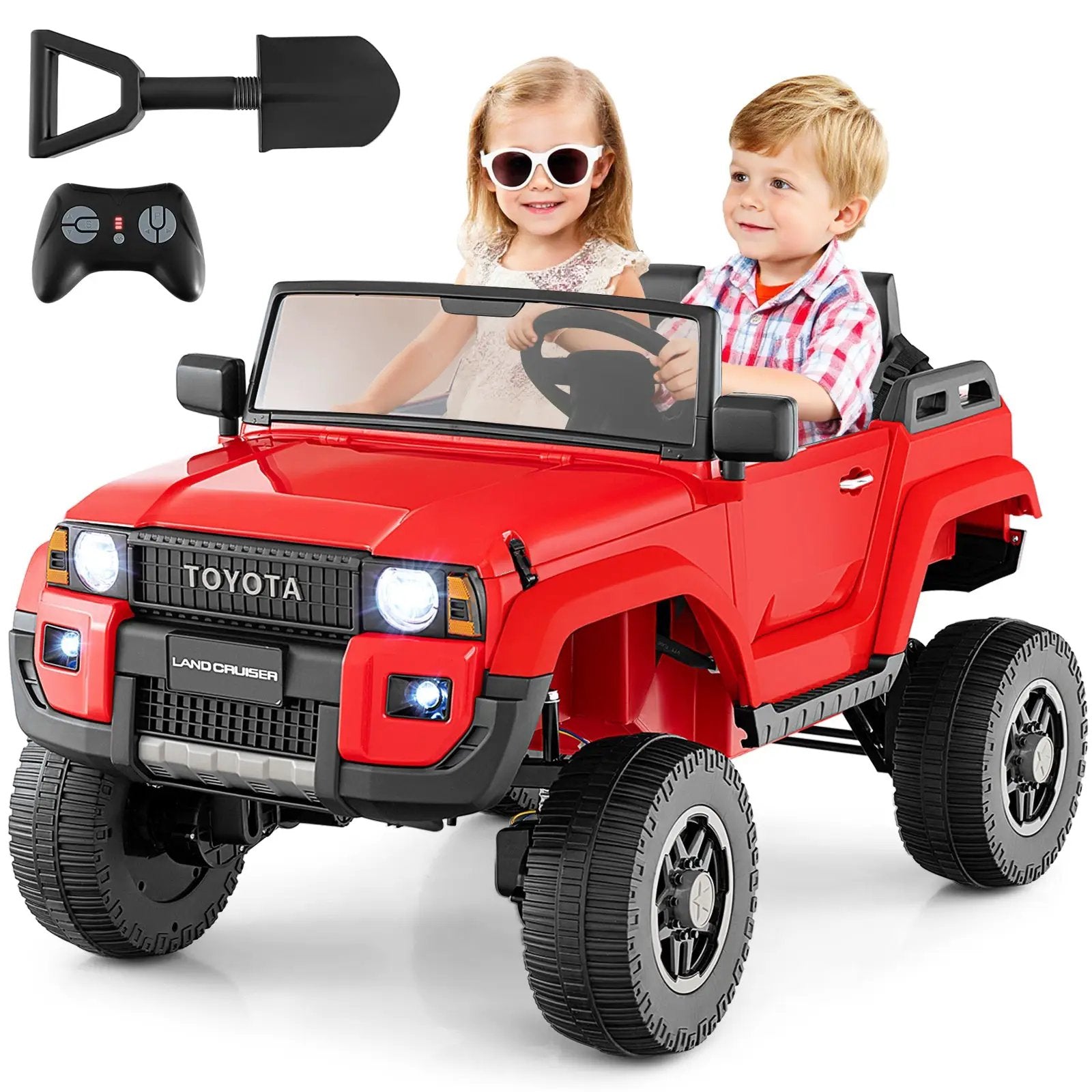 24V 2 Seater Ride on Car 4WD/2WD Switchable for Kids with Remote for Ages 3+ by DirectDeals
