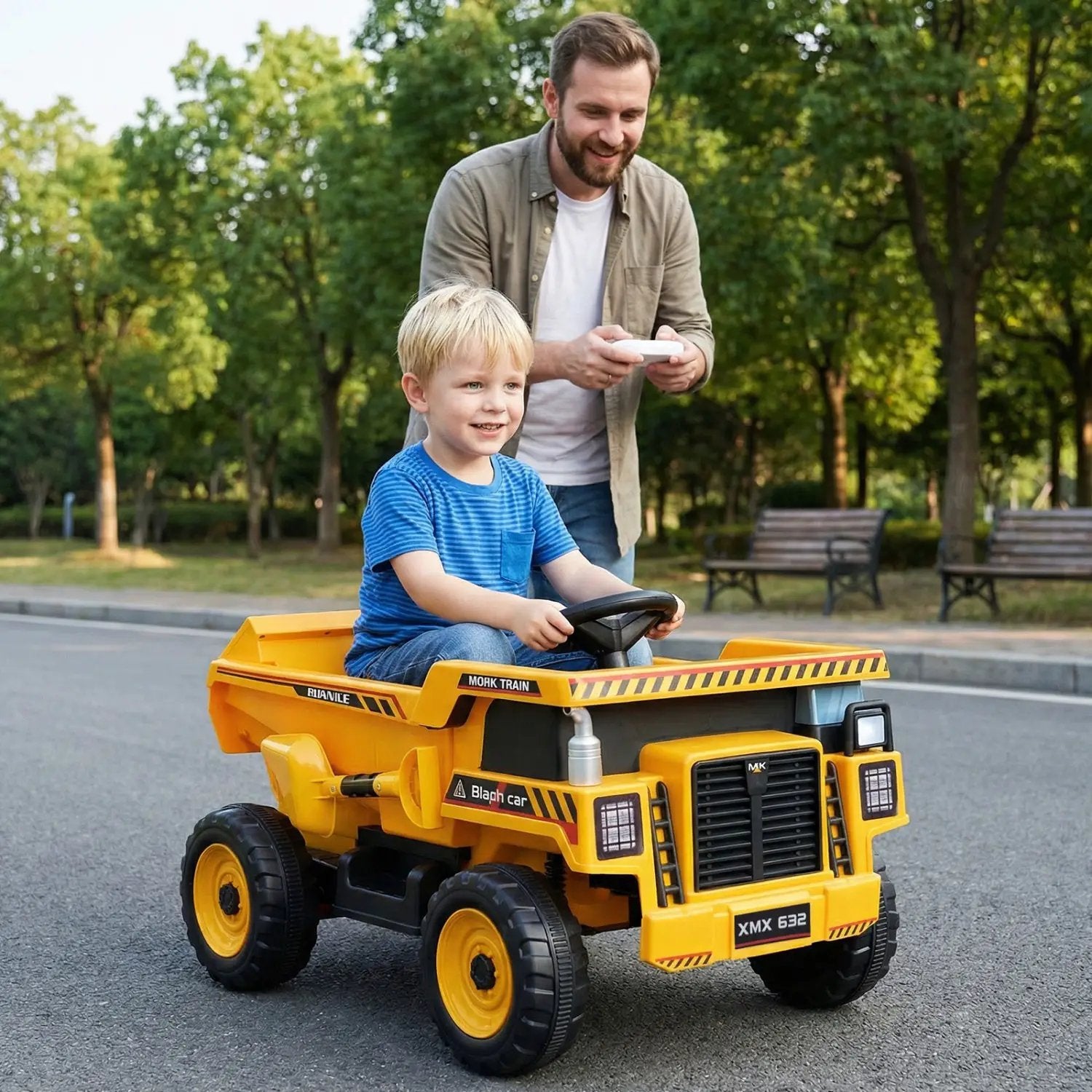 24V Electric Dump Truck Ride-On Toy with Remote Control by DirectDeals