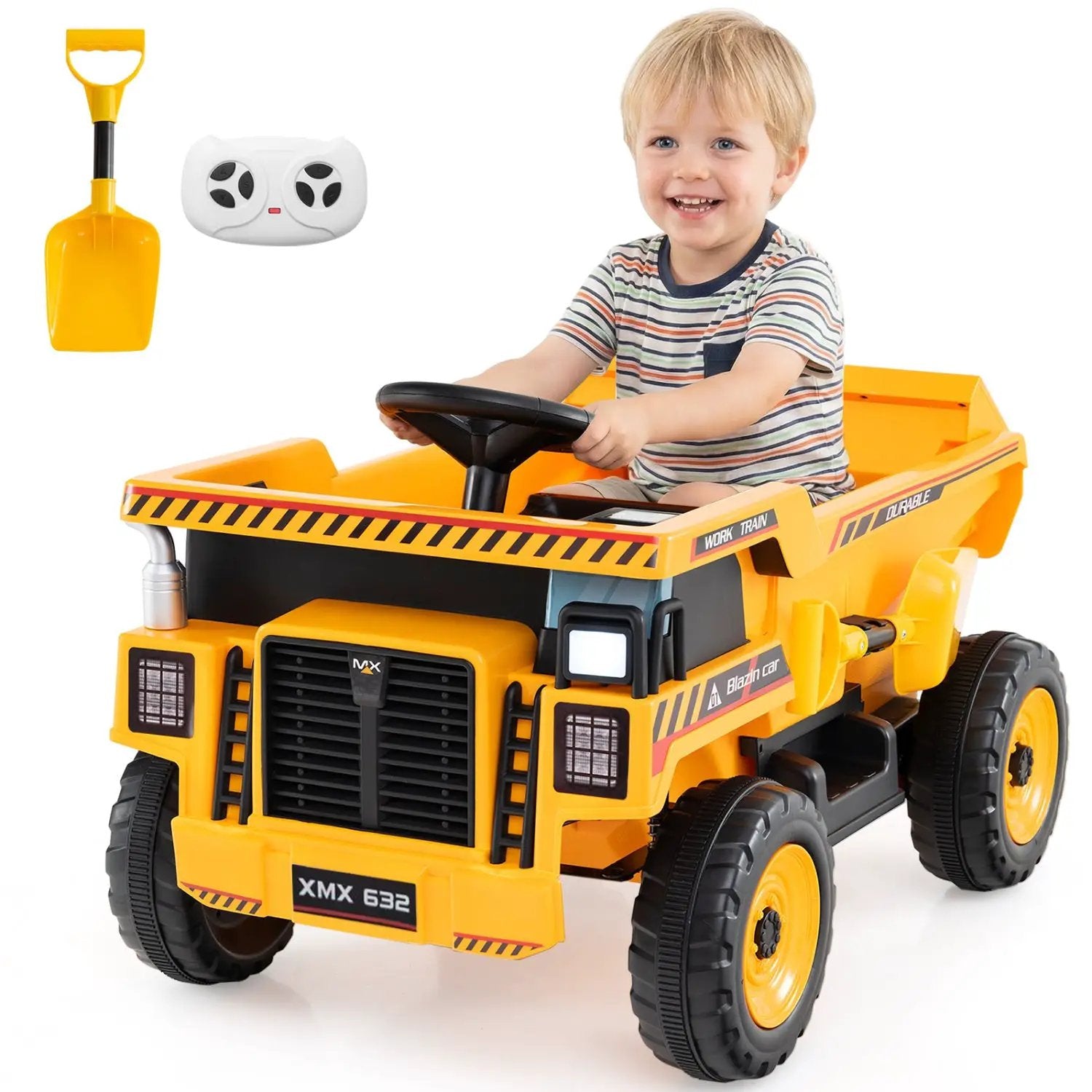 24V Electric Dump Truck Ride-On Toy with Remote Control by DirectDeals