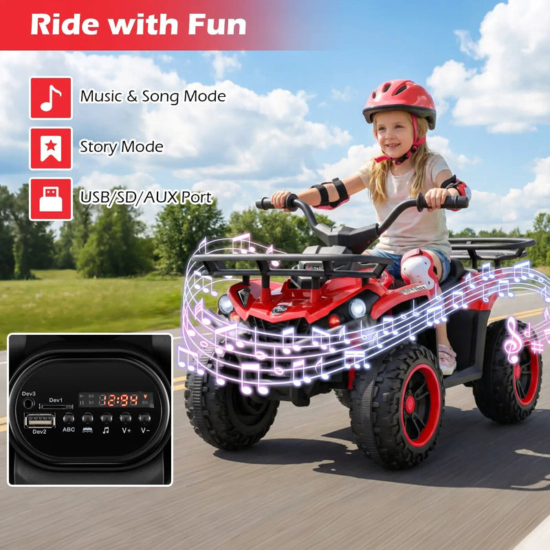 24V Electric Ride On Quad with LED Headlights by DirectDeals