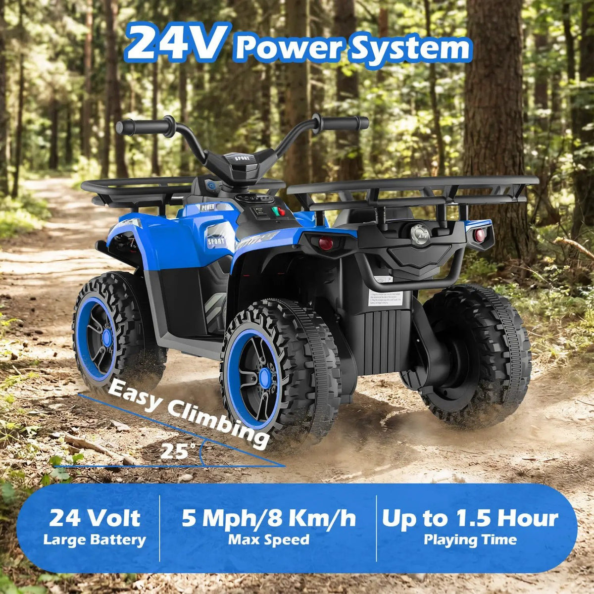 24V Electric Ride On Quad with LED Headlights, photo 22 of 48