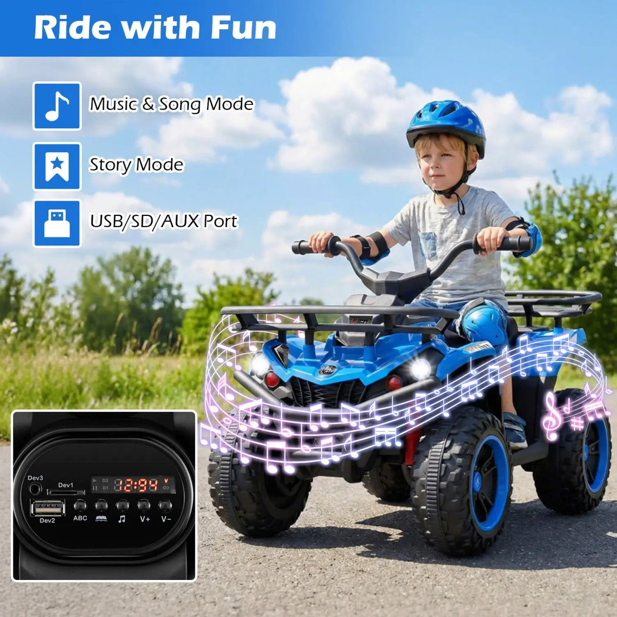 24V Electric Ride On Quad with LED Headlights, photo 24 of 48