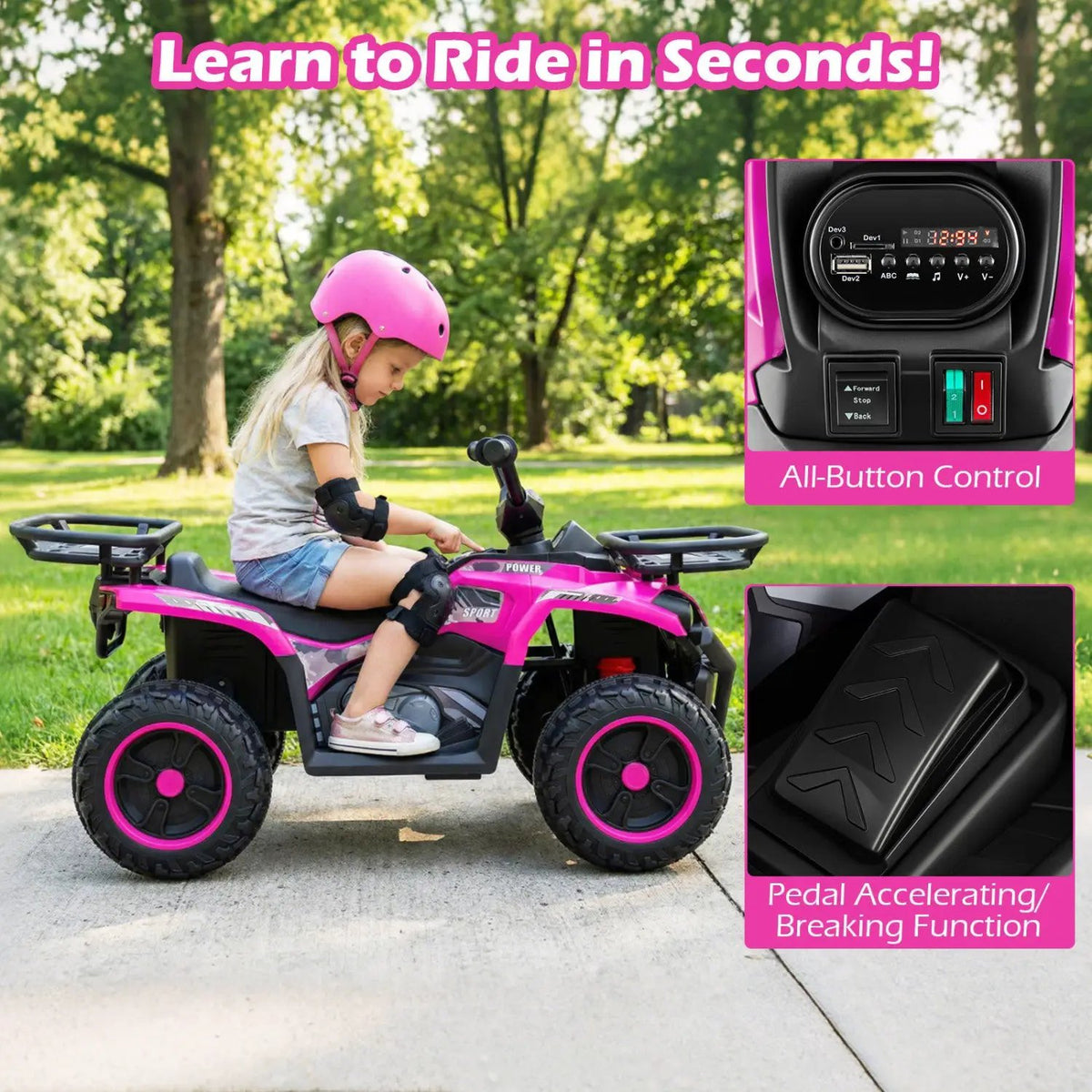 24V Electric Ride On Quad with LED Headlights, photo 30 of 48
