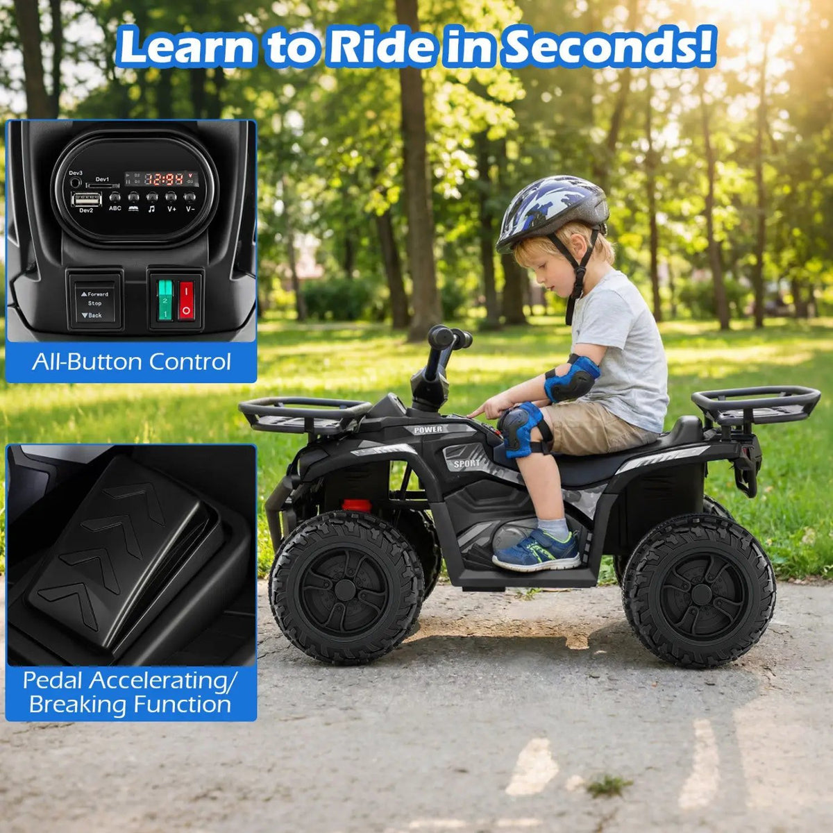 24V Electric Ride On Quad with LED Headlights, photo 17 of 48