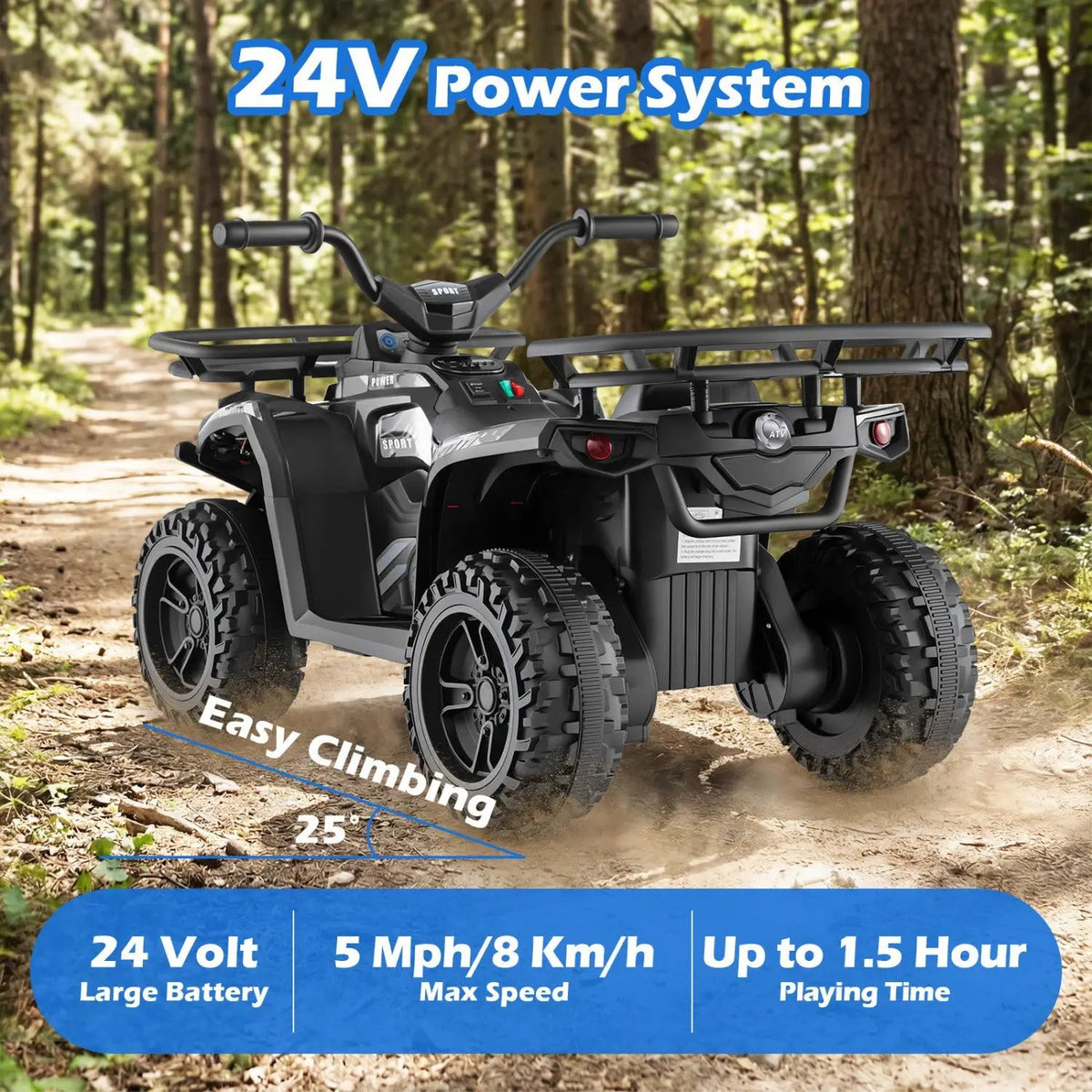 24V Electric Ride On Quad with LED Headlights, photo 39 of 48