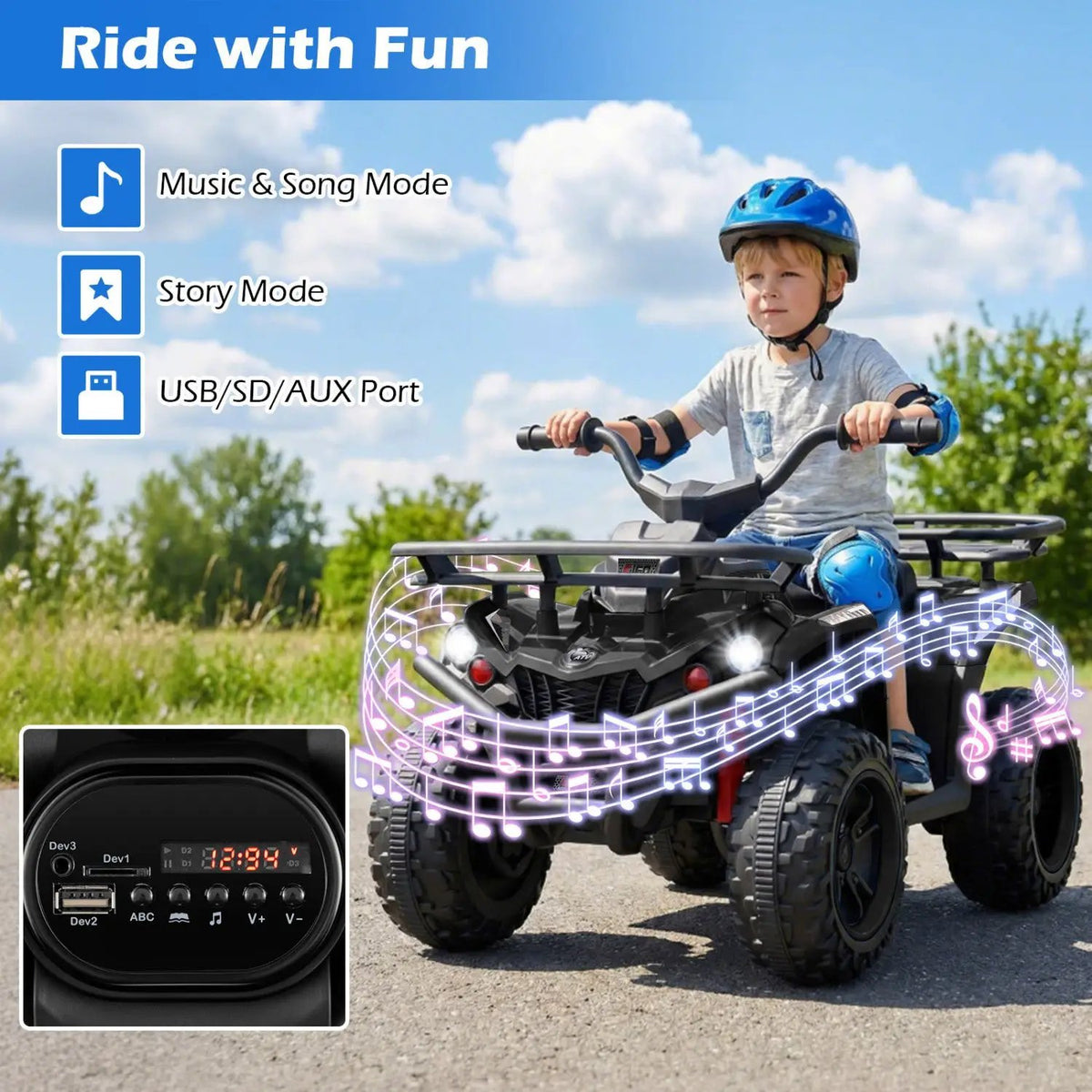 24V Electric Ride On Quad with LED Headlights, photo 38 of 48
