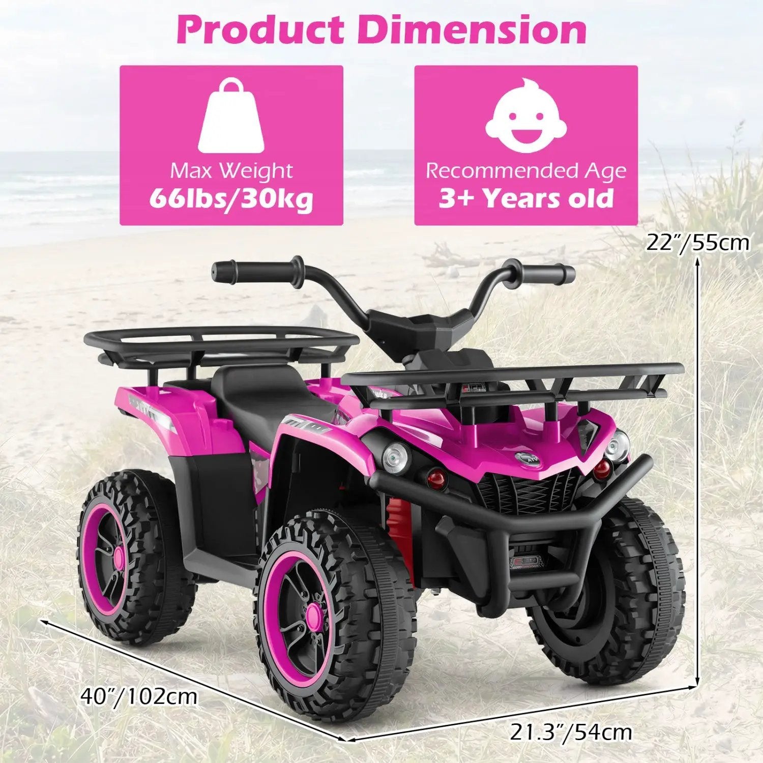 24V Electric Ride On Quad with LED Headlights by DirectDeals