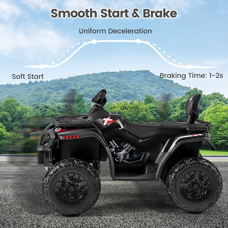 24V Kids ATV 2-Seater with 4 Motors with LED Lights and Music by DirectDeals