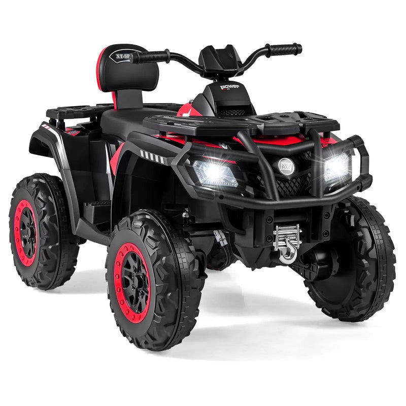 24V Kids ATV 2-Seater with 4 Motors with LED Lights and Music by DirectDeals