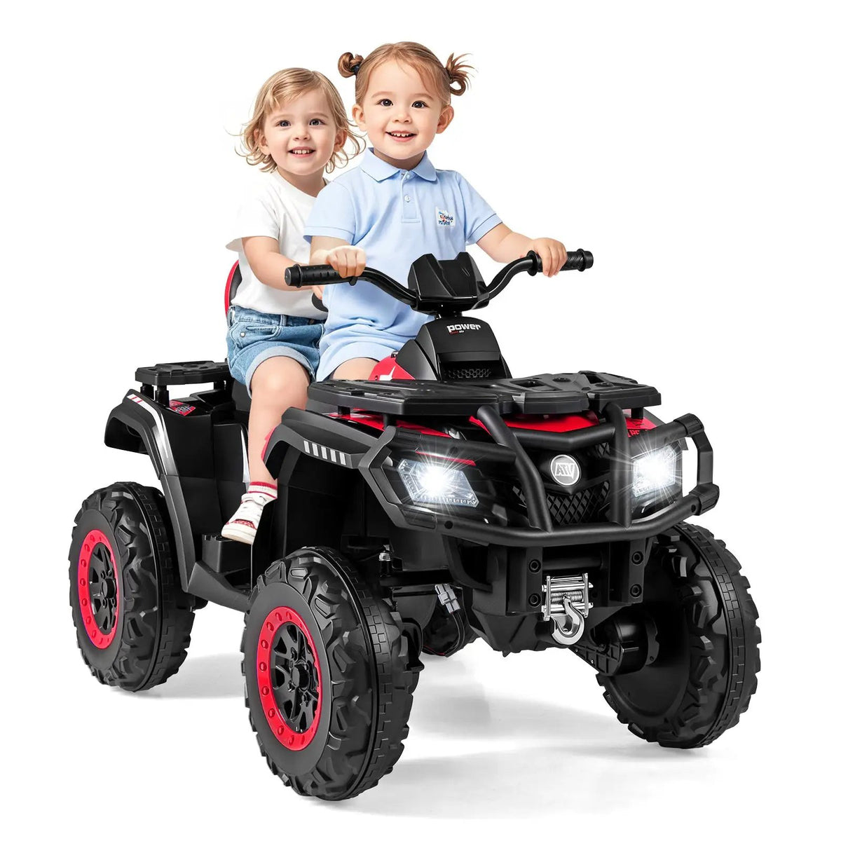 24V Kids ATV 2-Seater with 4 Motors with LED Lights and Music, photo 13 of 32