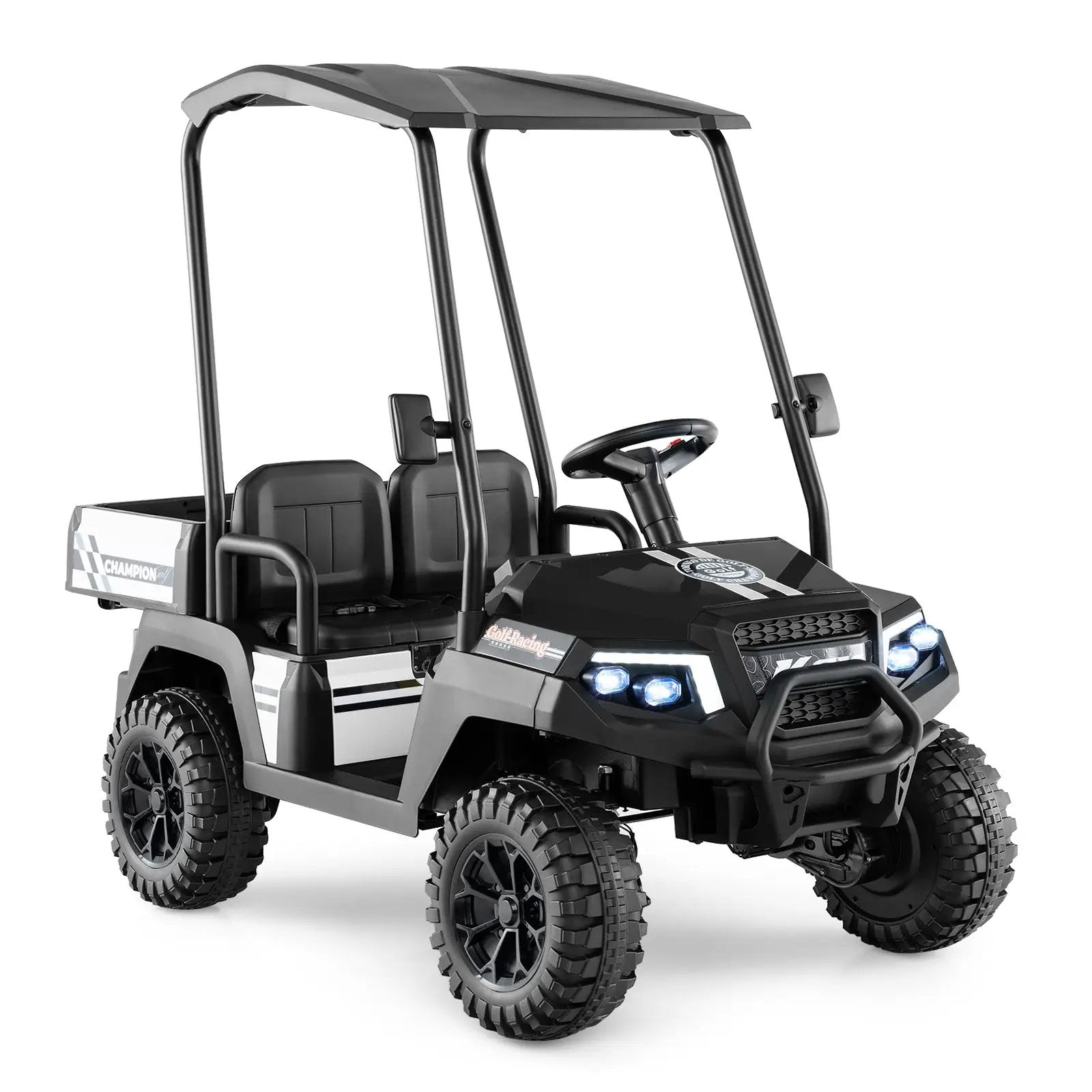 24V Kids Golf Cart 4WD 2-Seater Ride on Car with Storage Trunk and Horn by DirectDeals