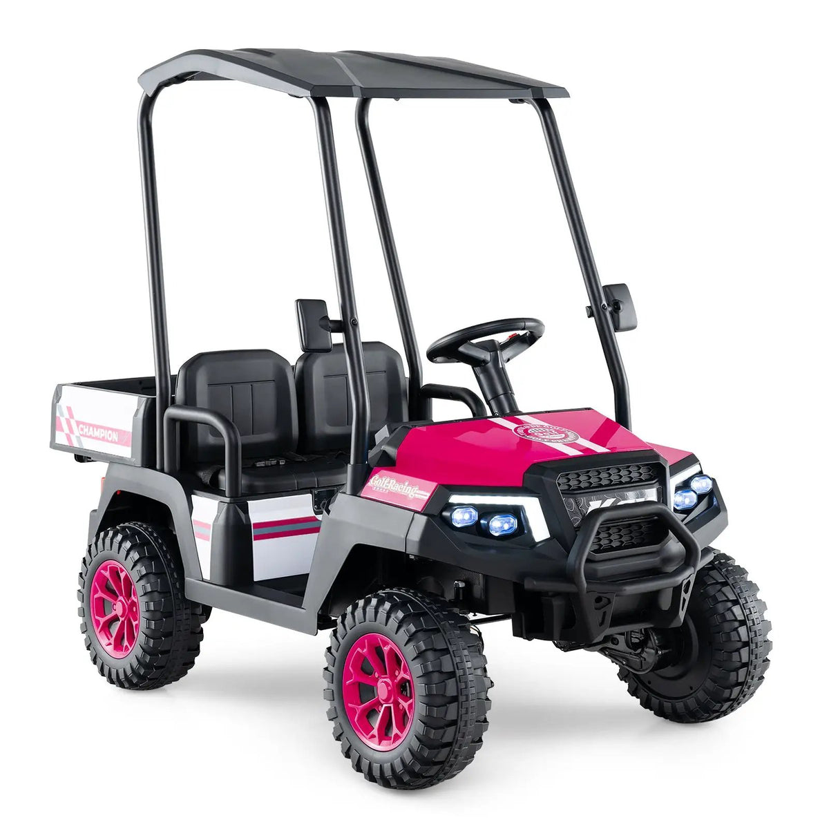 24V Kids Golf Cart 4WD 2-Seater Ride on Car with Storage Trunk and Horn, photo 9 of 11