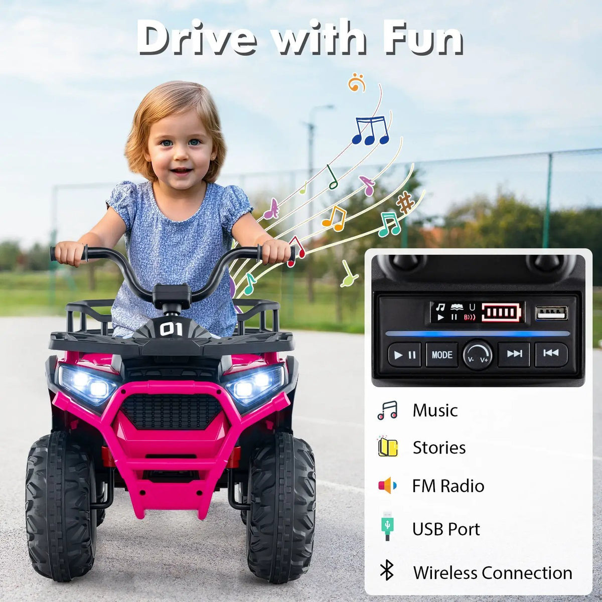 24V Kids Ride on Electric ATV Quad Car with Realistic Sounds and LED Lights, photo 20 of 24